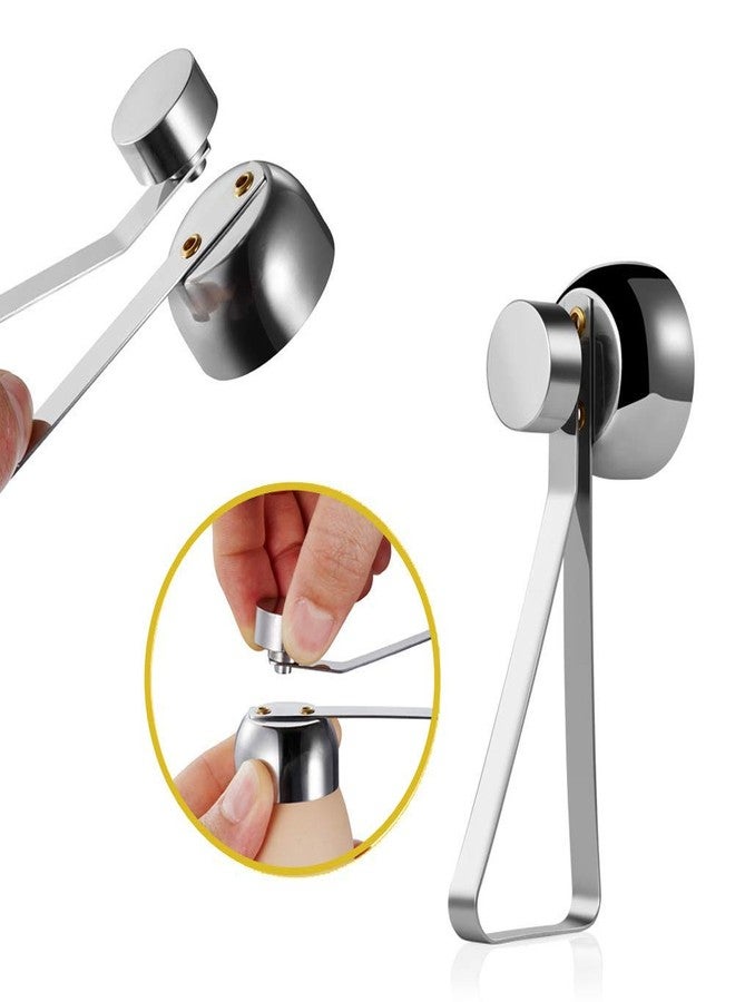 IShang Egg Cracker Topper Cutter, Stainless Steel Egg Opener Egg Shell Remover Poached Egg Separator Egg Whacker Egg Hammer Touch for Raw/Soft/Hard Boiled Egg (Cutter Diameter 1.38 in) - Image 4
